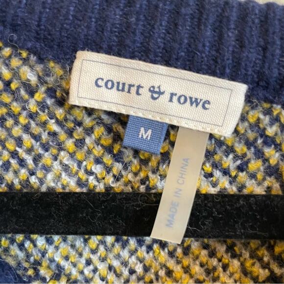 NWT Court & Rowe M plaid sweater long sleeve heavyweight cabincore cozy blue - Picture 4 of 9